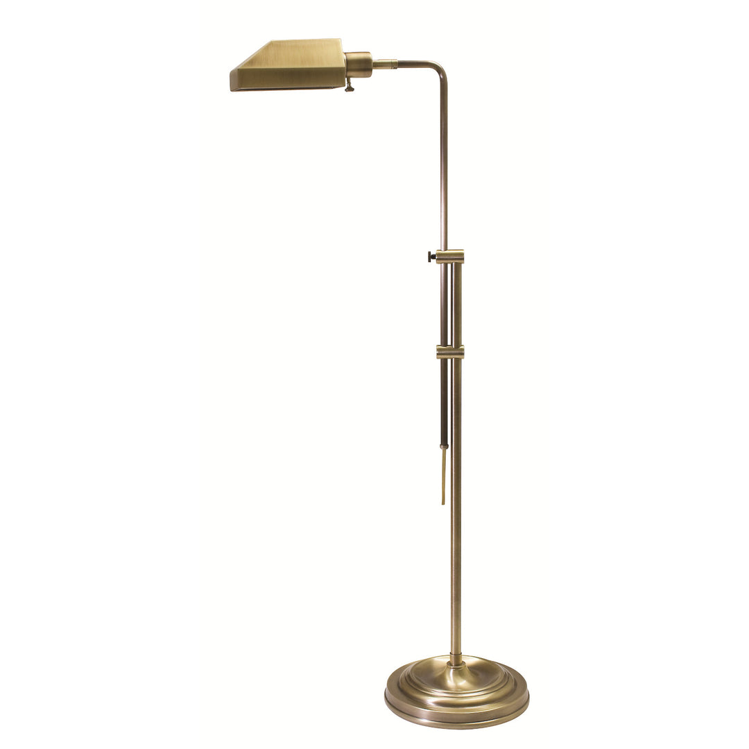 Adjustable Pharmacy Floor Lamp - Antique Brass