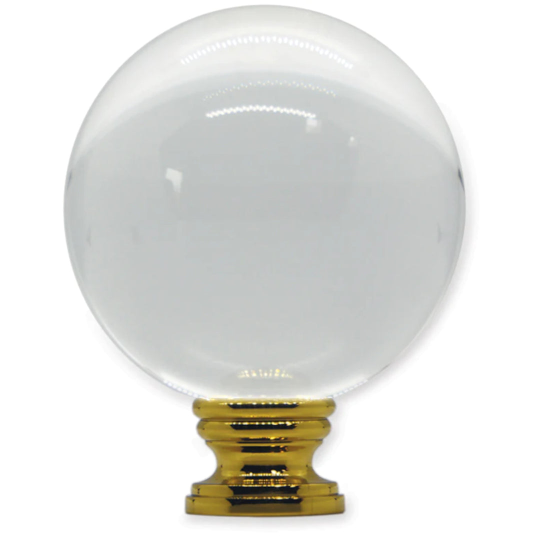50mm Jumbo Clear Crystal Ball Finial - 2¾" h
