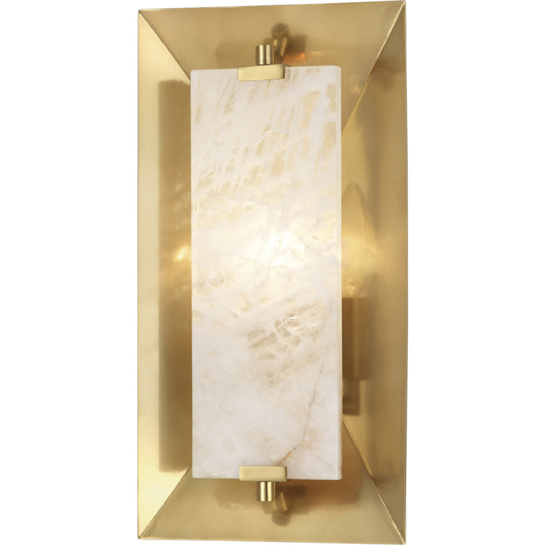 Gemma Wall Sconce in Modern Brass Finish w/ Rock Crystal Accent