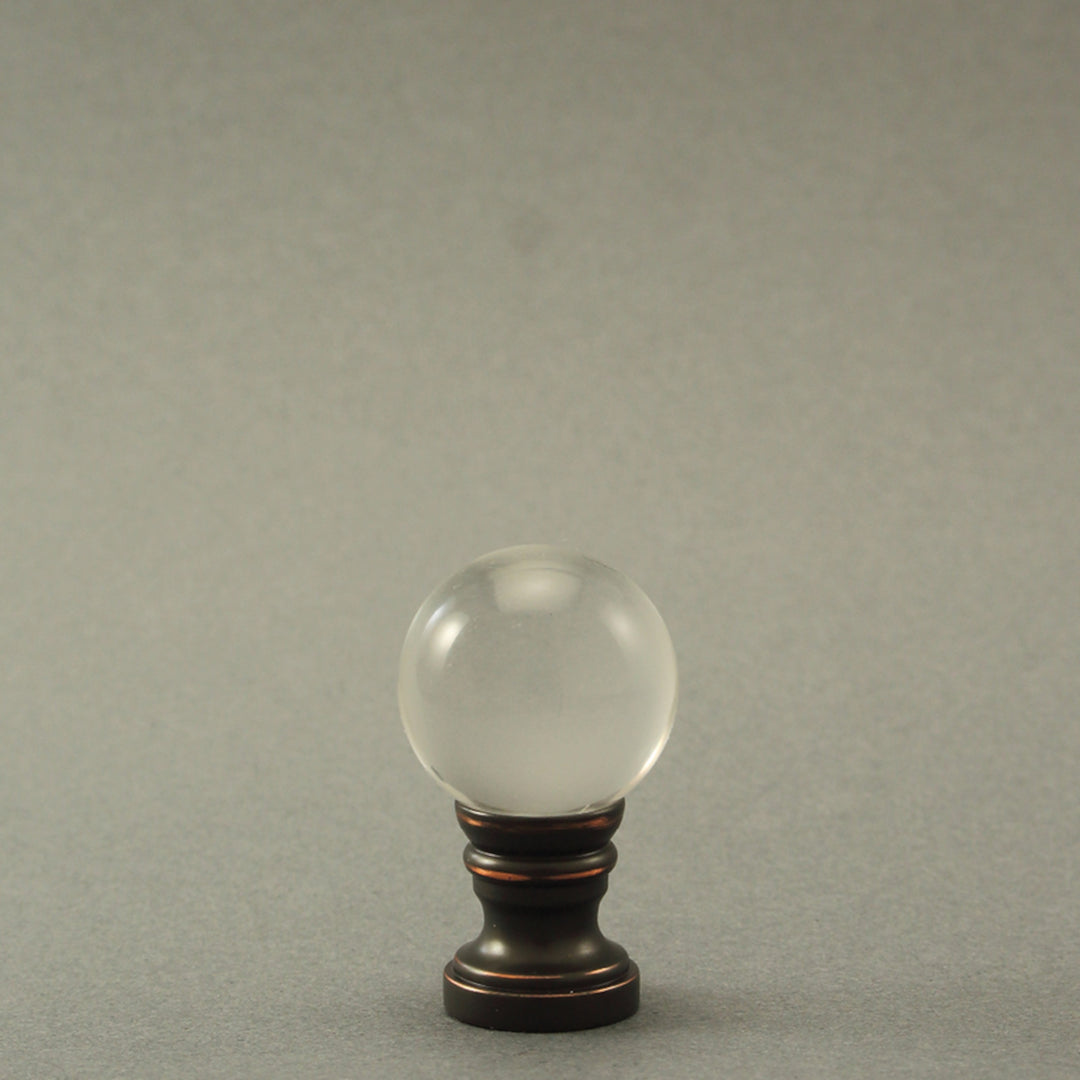 20MM CRYSTAL BALL FINIAL - Oiled Bronze Base