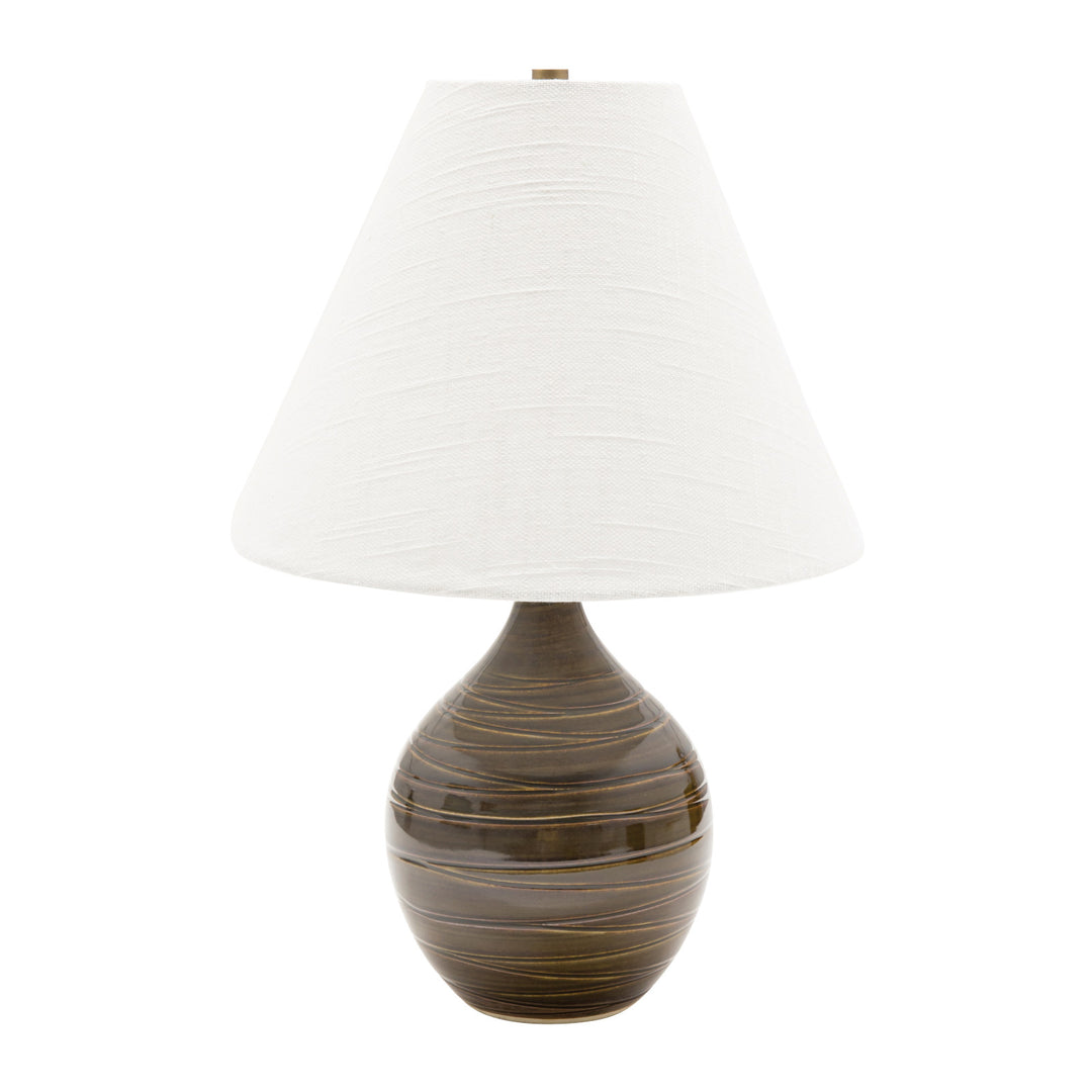 Scored  Brown Gloss Table Lamp