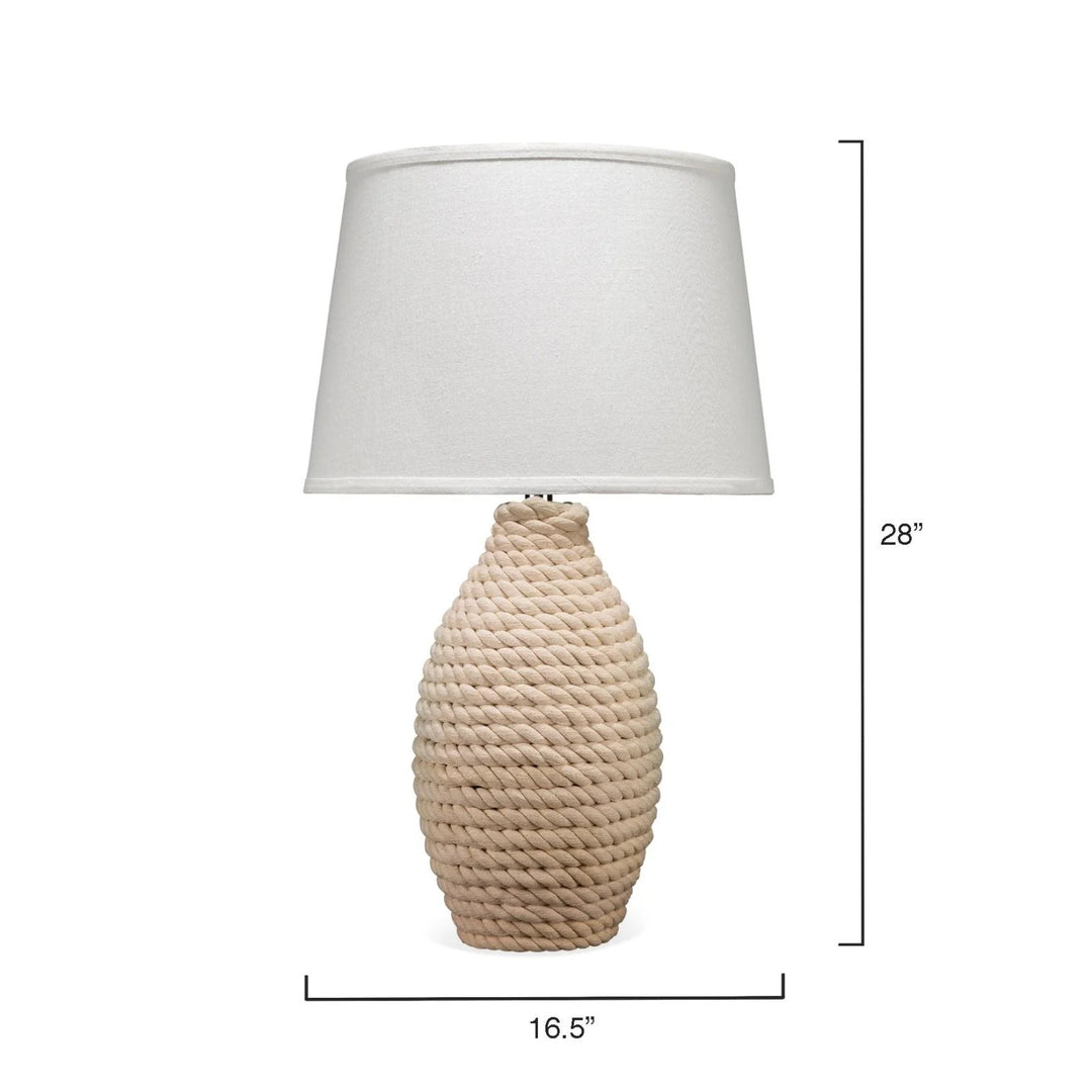 WHITE ROPE TABLE LAMP