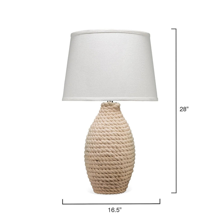 WHITE ROPE TABLE LAMP