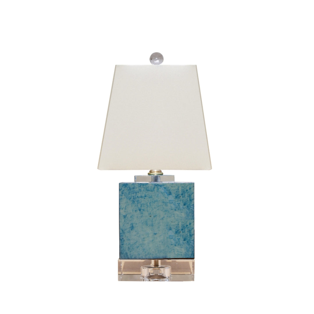 Blue Jade Crystal Mini Table Lamp