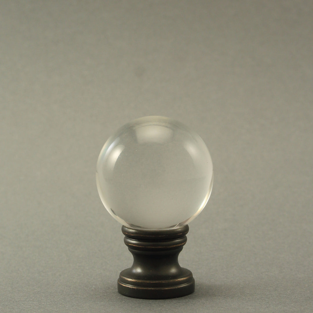 30MM CRYSTAL BALL FINIAL - Oiled Bronze Base