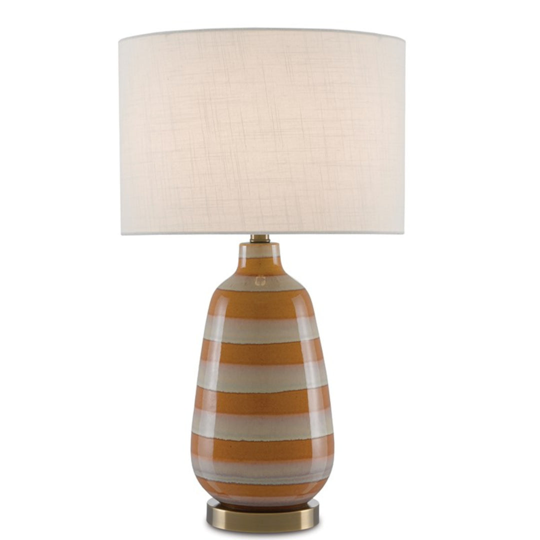 August Orange & White Table Lamp