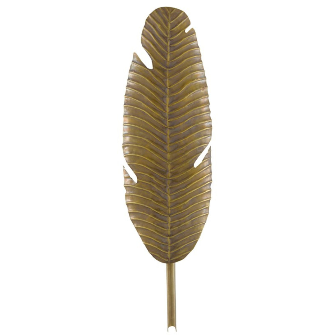 Tropical Brass Leaf Wall Sconce