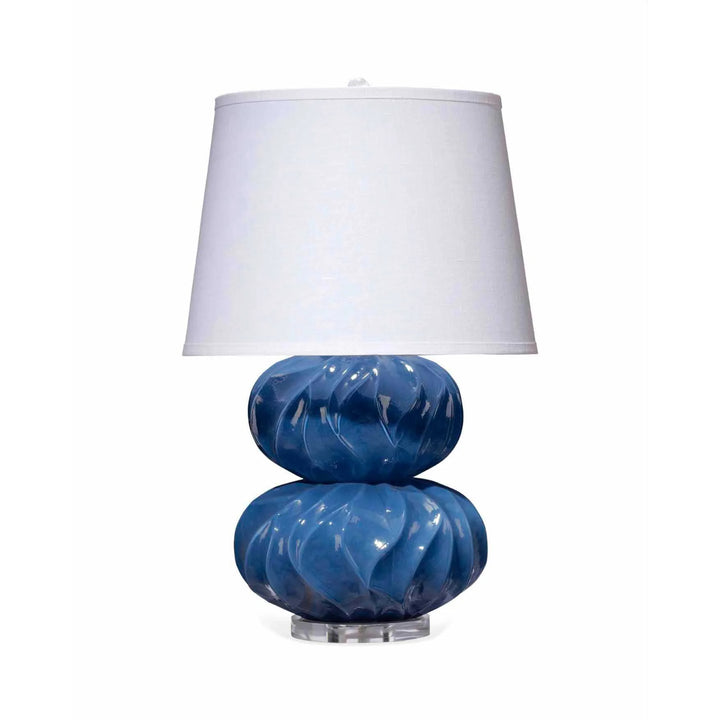 Pricilla Double Gourd Table Lamp - Navy