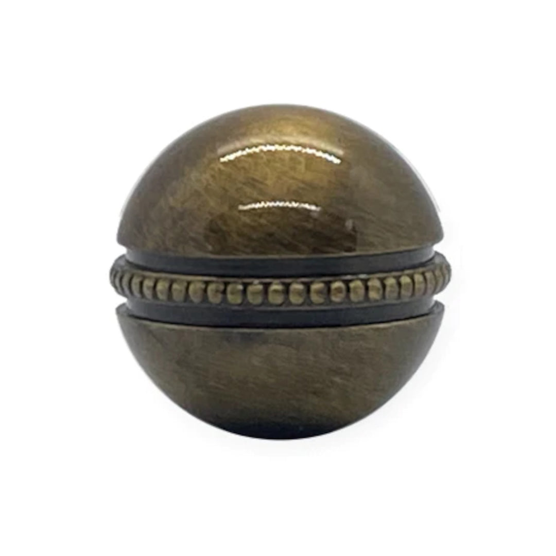 25mm Beaded Ball Finial - 1" h Antique Brass